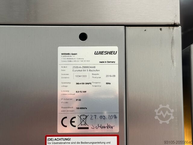 WIESHEU EUROMAT B5/B10 VARIO BAKERY OVEN Wiesheu Euromat B5/B10