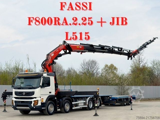 Truck mounted crane VOLVO FMX 460 * KRAN +JIB+ FUNK + Anhänger! 6x4 * TOP