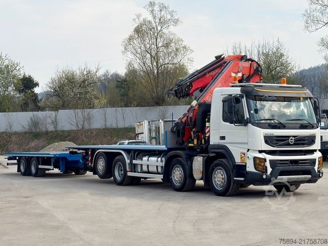 Truck mounted crane VOLVO FMX 460 * KRAN +JIB+ FUNK + Anhänger! 6x4 * TOP