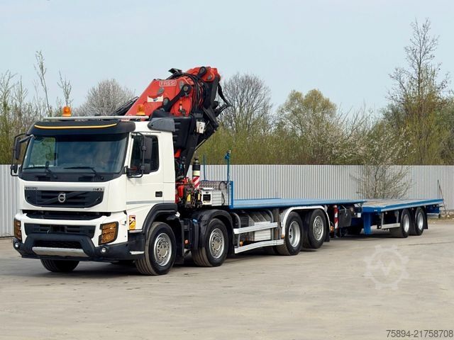 Truck mounted crane VOLVO FMX 460 * KRAN +JIB+ FUNK + Anhänger! 6x4 * TOP