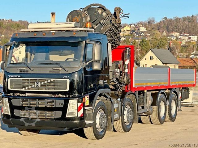 Truck mounted crane VOLVO FM 440* HIAB 377 E-7 HIDUO + FUNK / 8x4