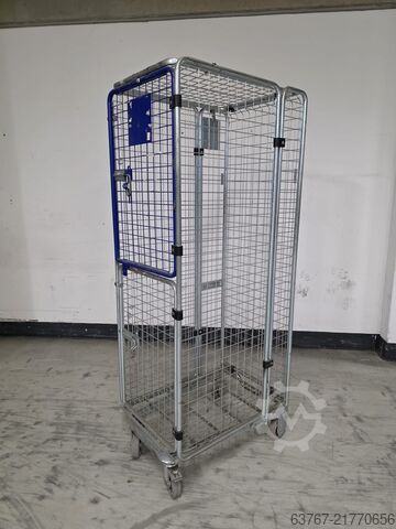 Roll container, mesh roll cage, roll trolley Wanzl - Rollbehälter Anti Diebstahl - nestbar - 1.900 x 780 x 600 mm