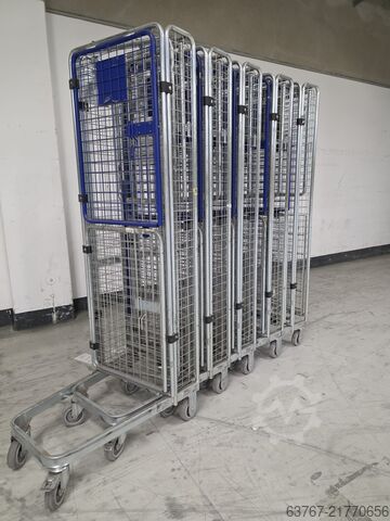 Roll container, mesh roll cage, roll trolley Wanzl - Rollbehälter Anti Diebstahl - nestbar - 1.900 x 780 x 600 mm