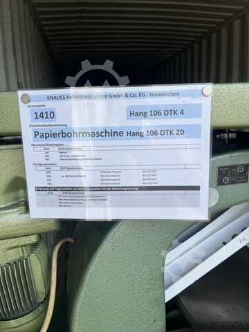 Paper drill press Hang 106DTK20