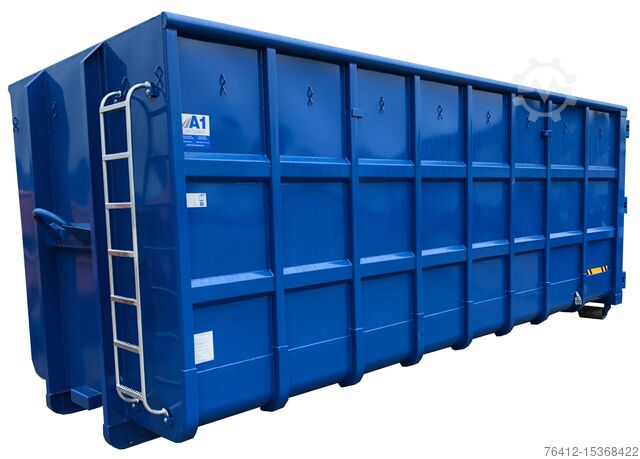 Roll-off container A1 Container Normbehälter 36 m³ 2x Querspant RAL 5010 Enzianblau Abrollcontainer