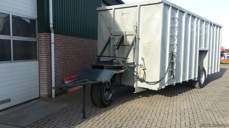 Mestcontainer met neuswiel  Mestcontainer met neuswiel