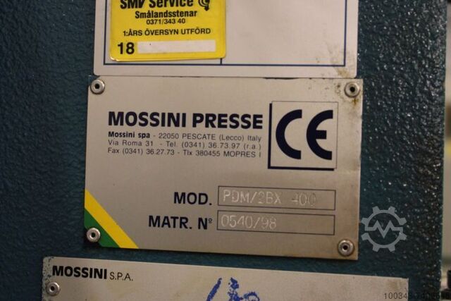 Mechanical pressline Mossini 400 ton -98 Mossini PDM/2BX 400