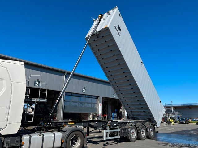 Tipper semitrailer WIELTON 55m3 Alu-Kastenmulde Kombitür NEU