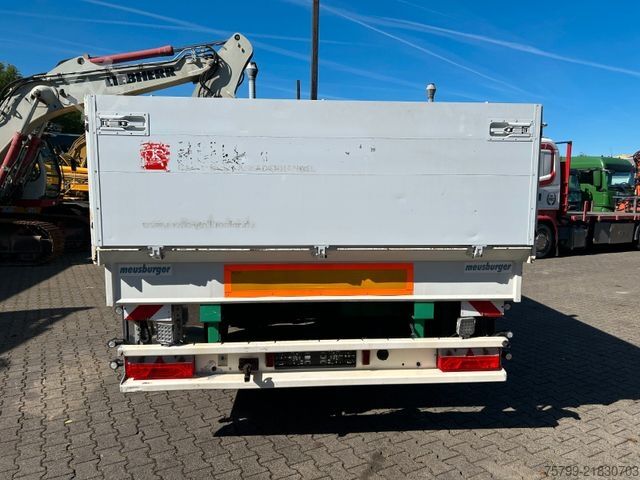 Open semitrailer MEUSBURGER Pritsche Sattelauflieger mit 3 Achsen