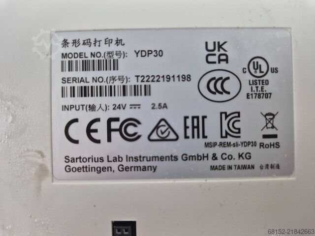 Sartorius Cubis MSE20201S Balance + YP30 Printer Sartorius Cubis MSE20201S