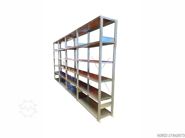 Modular shelf 5,2 lfm SSI Schäfer R3000 Fachbodenregal 249cm hoch, 50cm tief, 6 Lagerebenen