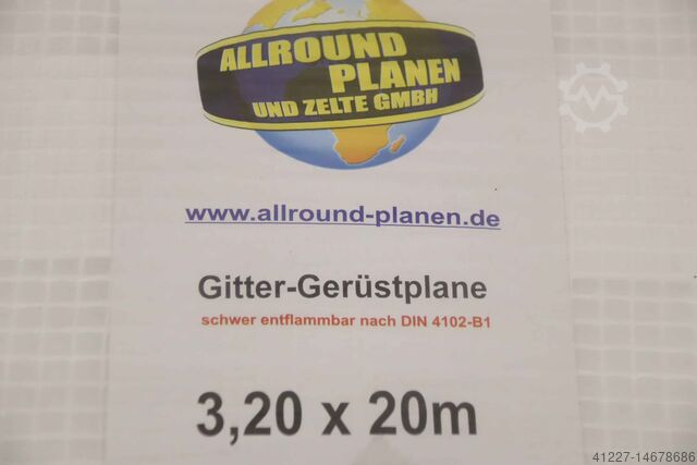 Gitter-Gerüstplane Allround-Planen 3,20 x 20m