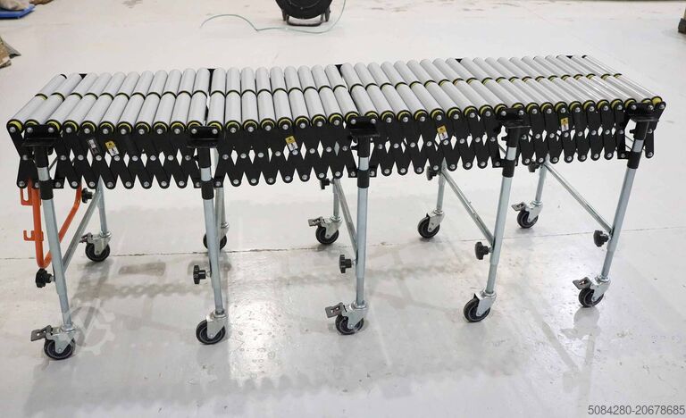 Mobiles Scherenrollenförderband Topregal Mobile scissor roller conveyor FRB-P5
