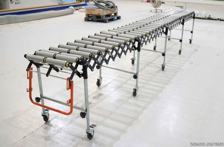 Mobiles Scherenrollenförderband Topregal Mobile scissor roller conveyor FRB-P5
