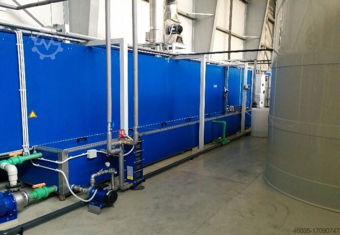 Powder system with pre-treatment 3 zones Handelsagentur Klaus Benecke Durchlaufanlage halbautomatisch