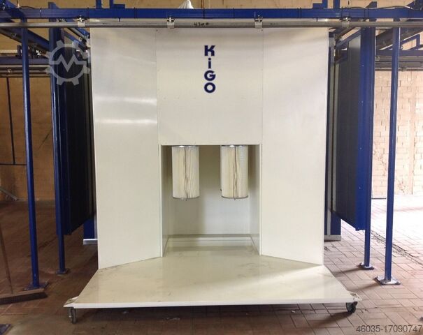 Powder system with pre-treatment 3 zones Handelsagentur Klaus Benecke Durchlaufanlage halbautomatisch