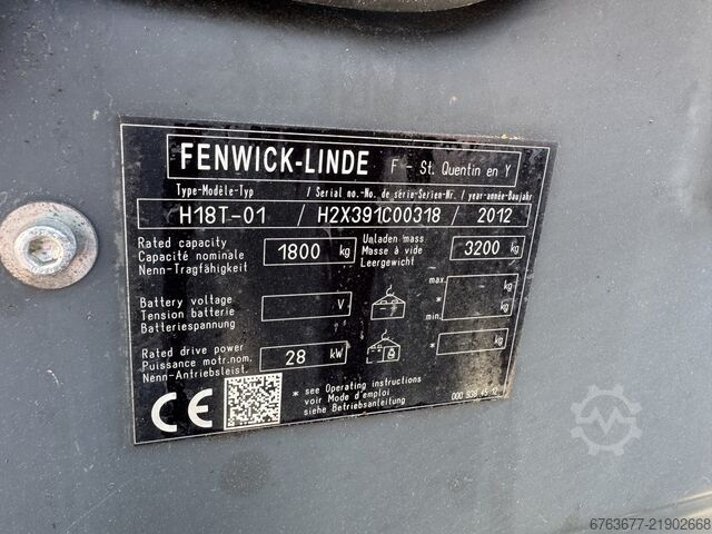 Linde H18T-01 Triplex 490 Freelift / Sideshift LPG 2012 LINDE H18T-01 Triplo 490 Freelift / Sideshift LPG 2012