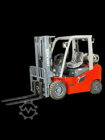 LPG front loader Heli CPYD35-G3- GAS  2,5t 4,7m Hub - KUBOTA - Garantie