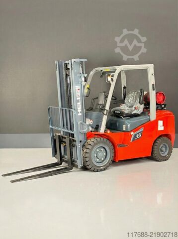 LPG front loader Heli CPYD35-G3- GAS 2,5t 3,3m Hub - KUBOTA - Garantie