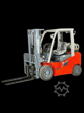LPG front loader Heli CPYD25-G3- GAS  2,5t 4,7m Hub - KUBOTA - Garantie