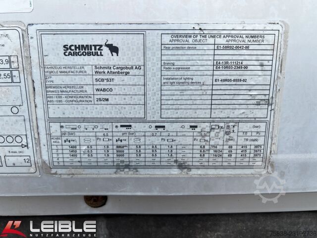 Open semitrailer with tarp SCHMITZ CARGOBULL SCS 24*Varios Mega Tautliner*Hubdach*