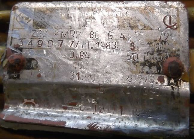 Gear motor 1.5 kW 105 rpm VEM ZG2 KMRB 80G4