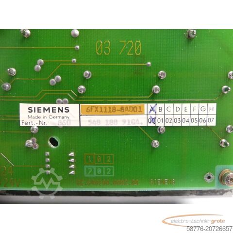Component Siemens SINUMERIK 6FX1118-8AD01 / 548 025.9004.01 Maschinensteuertafel 3 T