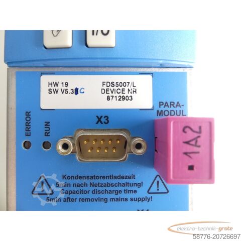 Component Stöber FDS50007/L Posidrive MDS5000 . 49029 Ge. Nr: 8706279 SN: 8712903