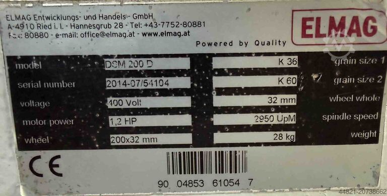 Doppelschleifbock ELMAG DCM 200  D