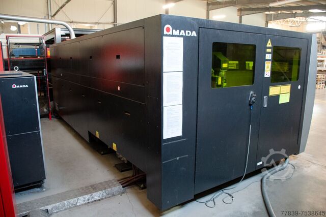 Laser cutting machine with automation AMADA PROMECAM Fiber FLC3015AJ 2kW