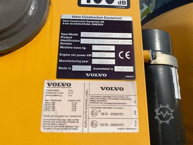 Radlader Volvo L 260 H (CDC + BSS)