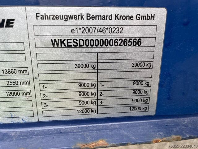 Volume transport Krone SDP27 Mega / Volume / BPW Axles / Drumbrakes