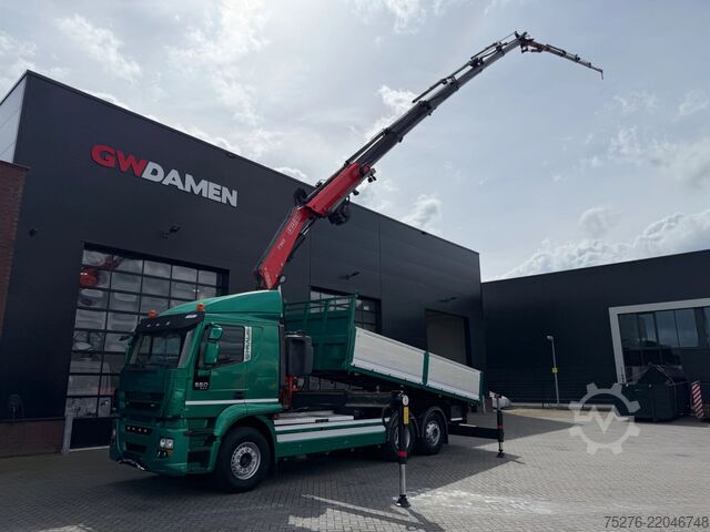 3-sided tipper Iveco Stralis 500 6x2 3 Way tipper Fassi 365+Flyjib ,...