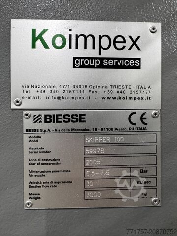 Durchlaufbohrmaschine Biesse Skipper 100