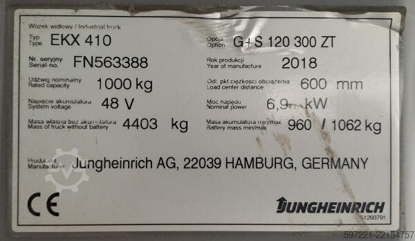 Articulated Trucks / VNA Jungheinrich EKX 410 300/478 ZT Paket 6 Stück!