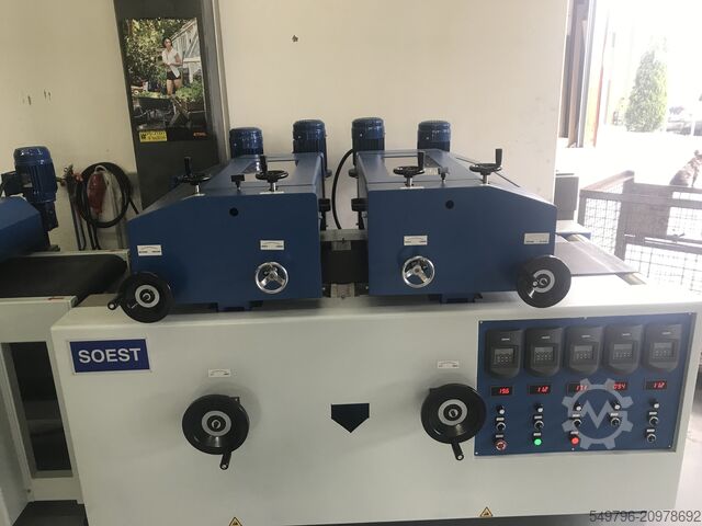 Parquet production line SOEST Oberflächenlinie neuwertig RCR-400-L Reserve & VP-400-1B-2P-2B