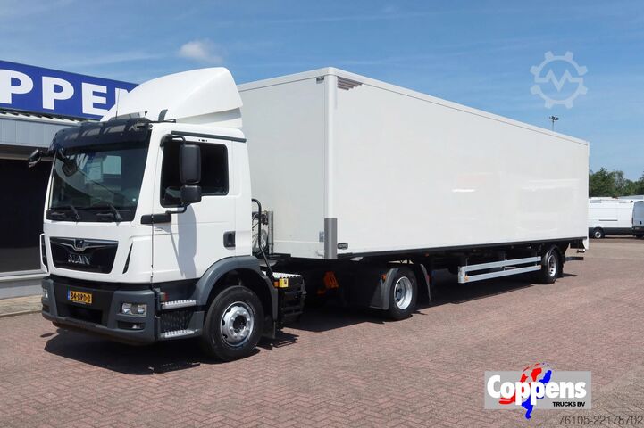 Standard tractor MAN TGM 15.290 Trekker + Heiwo city trailer geisole...