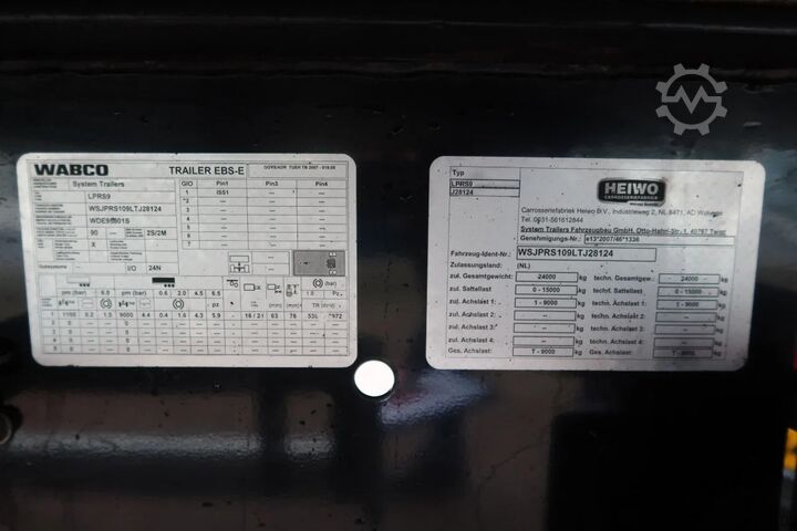 Standard tractor MAN TGM 15.290 Trekker + Heiwo city trailer geisole...