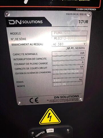 CNC lathe DN Solutions Puma GT3100L