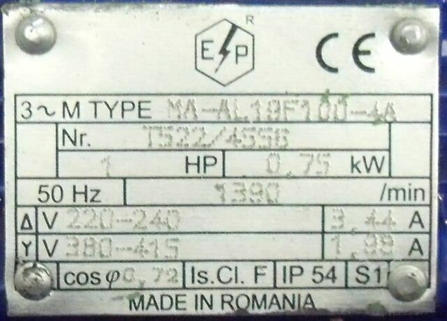 Electric motor 0.75 kW 1390 Rpm EP MA-AL19F100-4A