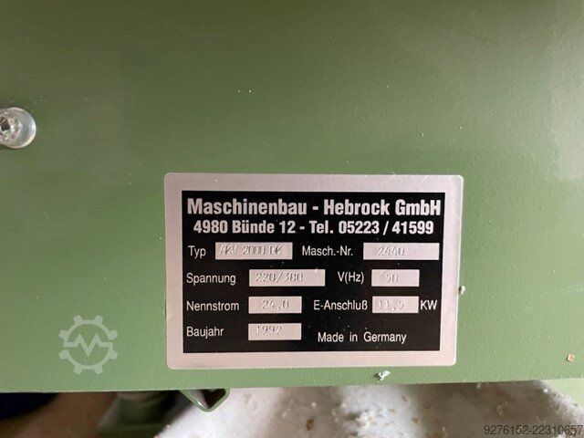 Edge banding machine Hebrock AKV 2000 DK