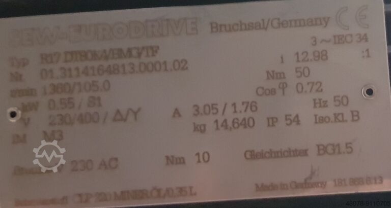 Lippert Belt Conveyor Folding Belt Switch track... Lippert GF 1360-750-600