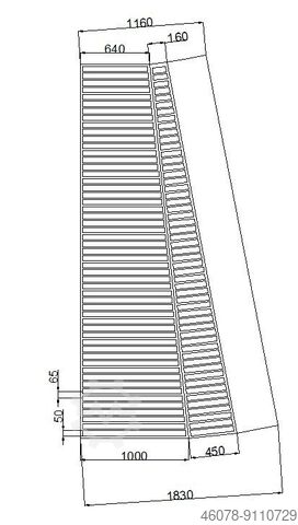 Right side align roller conveyor Transnorm 3470-1830-1450