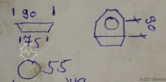 Counter bearing for milling machine unbekannt Bohrung 55 mm