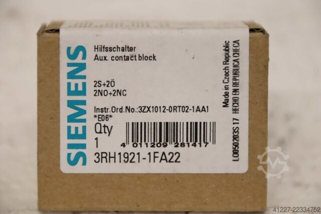 Hilfsschalterblock Siemens 3RH1921-1FA22  3ZX1012-0RT02-1AA1