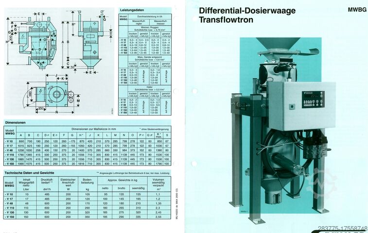 Loss-in-Weight Gravimetric Feeder Bühler MWBG MEAF-V-130