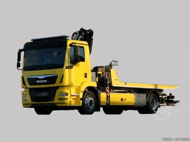 Wrecker MAN TGM18t Hiab Kran- Lagerfahrzeug sofort