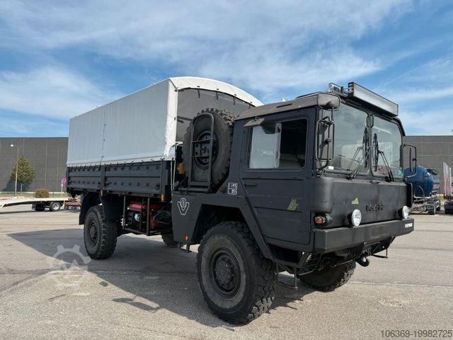 Flatbed truck with tarp MAN 5 to KAT MIL 4x4 SHOWTRUCK