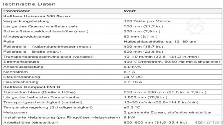 Miscellaneous Kallfass Universa 500 Servo + Compact 650 D