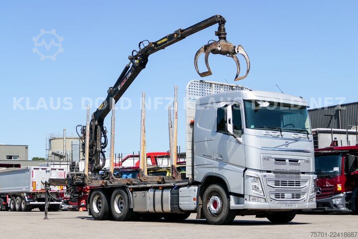 Logging truck VOLVO FH 500 Holztransporter Kran Lift-/Lenkachse EU6